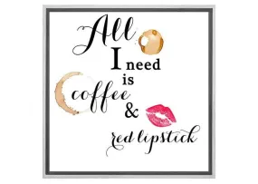All I Need is Coffee | Canvas Wall Art Print