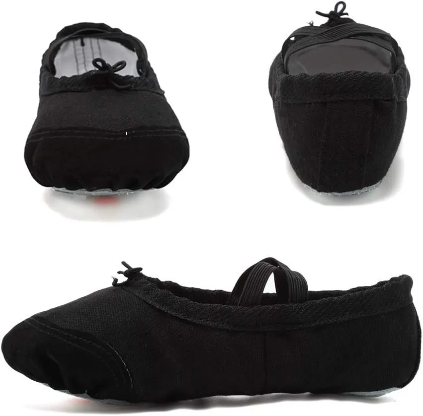 Ballet Women Canvas Dance Shoes Gymnastics Yoga Shoes Children Adult Soft Canvas Flats