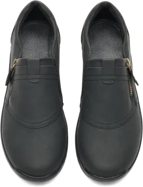 BGSTGUDS Women's Wide Width Loafers Shoes Black Wide Toe Box Dress Shoes Slip on Casual Work Flats