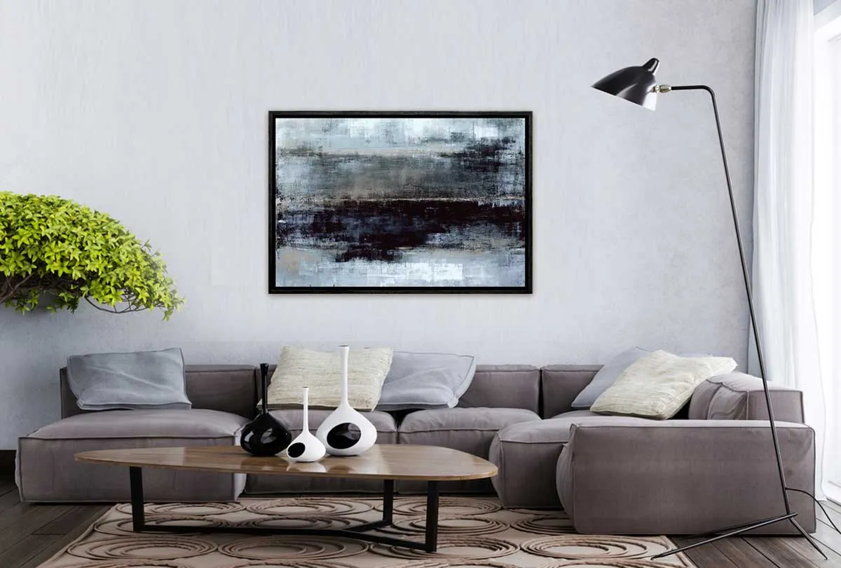 Black and Grey Abstract 2 | Canvas Wall Art Print