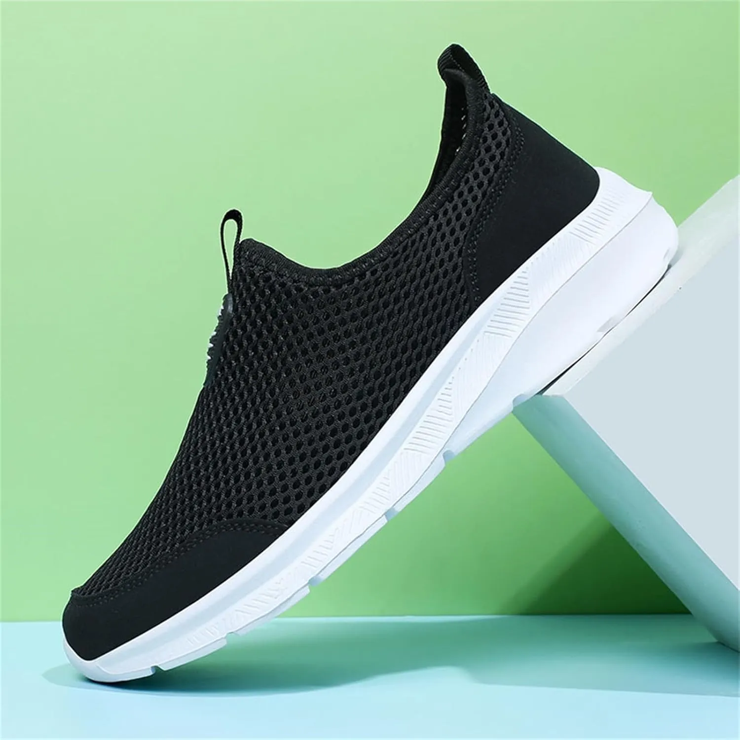 Casual Dress Shoes Fashion Summer Men Breathable Mesh Shallow Lace Up Casual Shoes