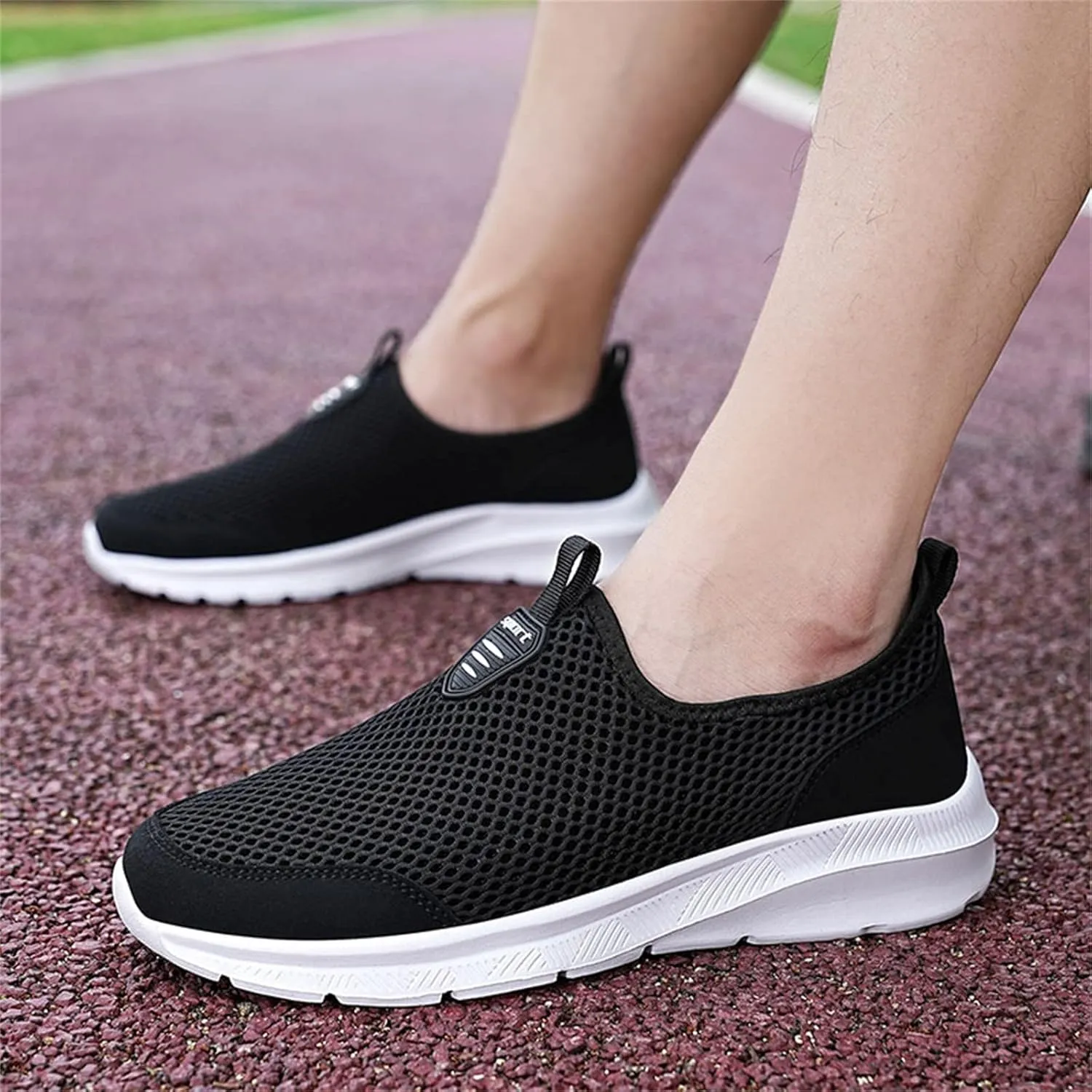 Casual Dress Shoes Fashion Summer Men Breathable Mesh Shallow Lace Up Casual Shoes