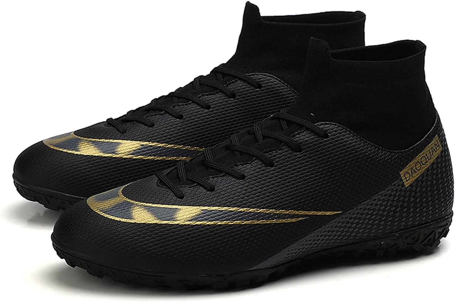 CERYTHRINA Mens Athletic Soccer Boots Kids High-Top Cleats Football Soccer Shoe Outdoor Professional Turf Non-Slip Competition Trainings Sneaker