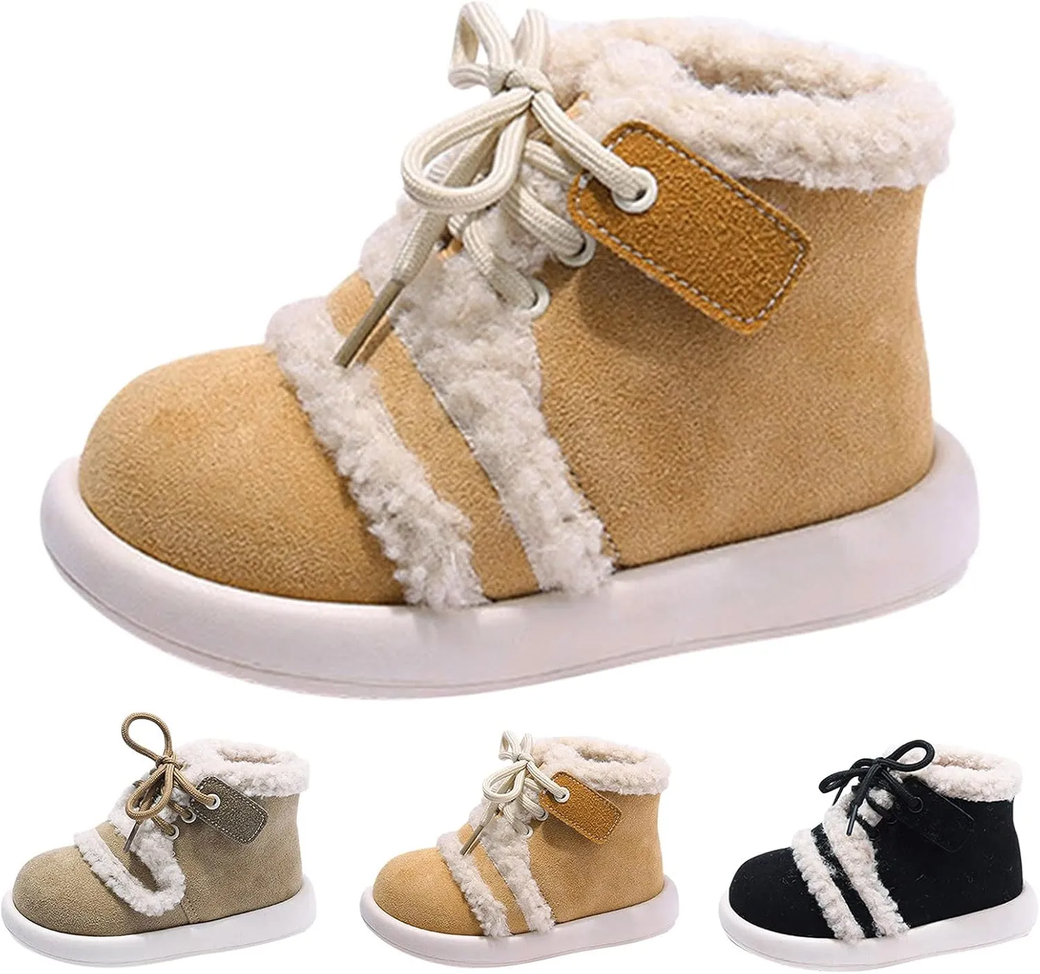Fashion Winter Children Boots Boys and Girls Flat Ankle Boots High Top Cotton Wool for Warmth and Kid Girl Winter Boots