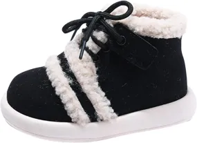Fashion Winter Children Boots Boys and Girls Flat Ankle Boots High Top Cotton Wool for Warmth and Kid Girl Winter Boots
