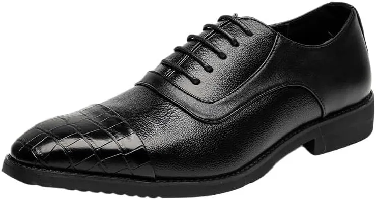 Formal Business Shoes for Men Formal Shoes Classic Patent Leather Shoes for Men Mens Oxford Leather Dress Shoes Classic Lace-up Formal Tuxedo Shoes