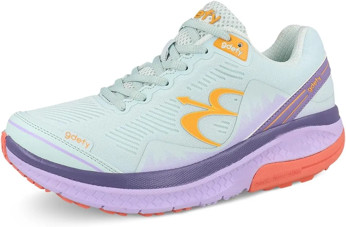 G-DEFY Mighty Walk Women’s Orthopedic Walking Shoe | VersoShock Technology for Pain Associated with Running | Prolonged Standing | Arch Support | Diabetic Shoes | Wide Shoes | Free Custom Orthotic