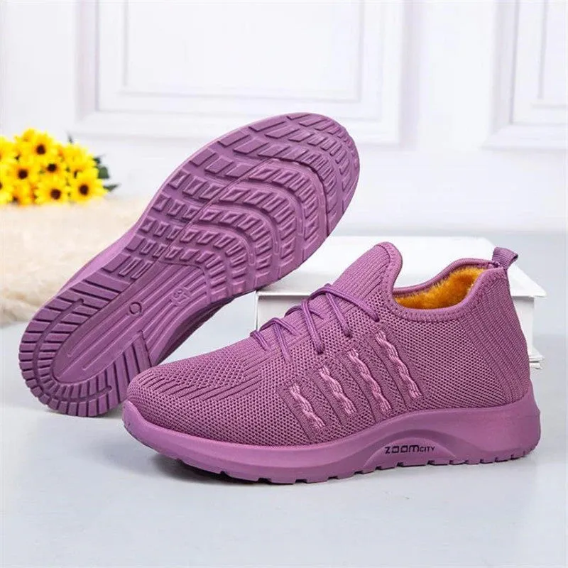 Groovywish Women Orthopedic Shoes Plus Fur Winter Shoes