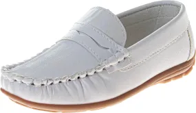 Josmo Boys Moccasin Driving Loafers - Casual Dress Penny Slip On Boat Shoes (Sizes: 5-10 Toddlers / 11-13 Little Kids / 1-5 Big Kids)