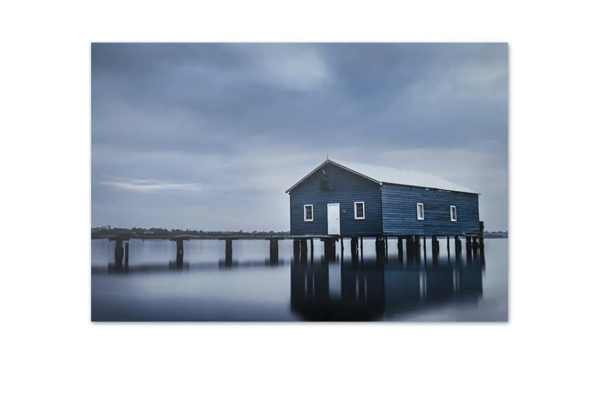 Lake Boat House | Canvas Wall Art Print