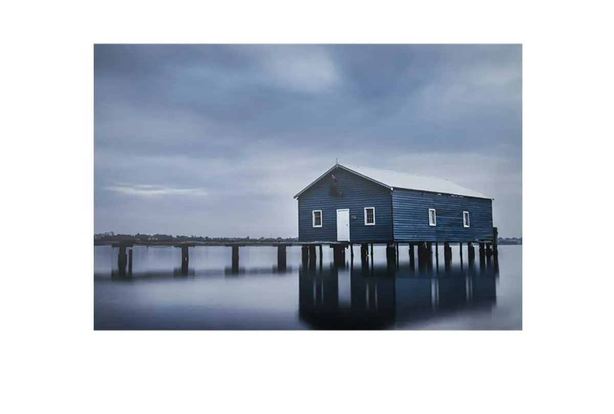 Lake Boat House | Canvas Wall Art Print