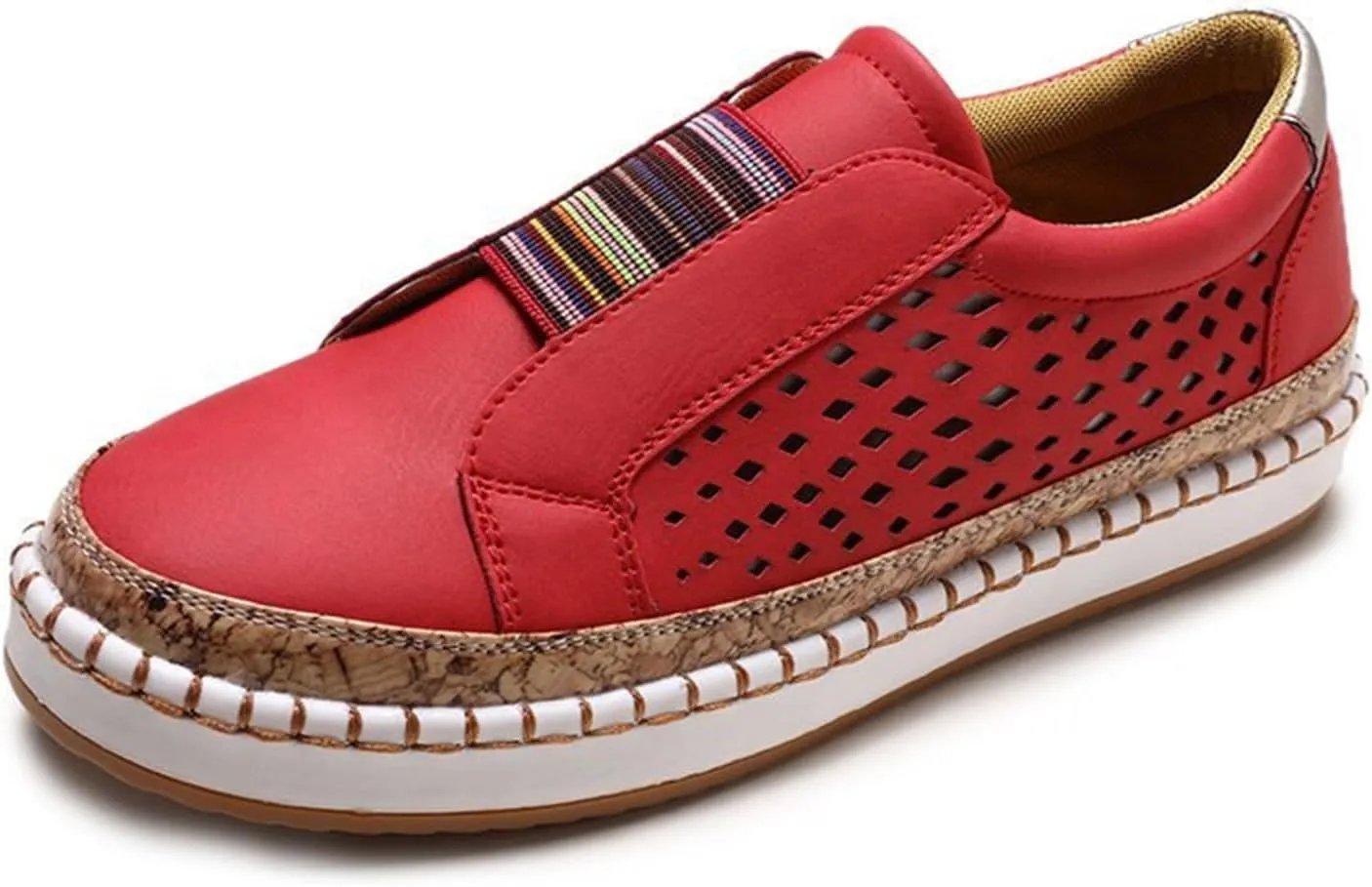 Lausiuoe Shoes For Women Dressy Flats Loafers Fashion Canvas Shoes Lightweight Casual Comfortable Walking Slip On Sneakers
