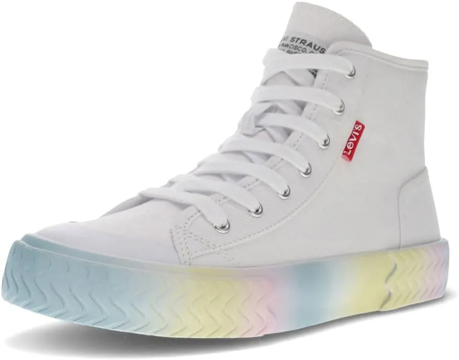 Levi's Women's Casual Sneaker, White/Multi, 8.5