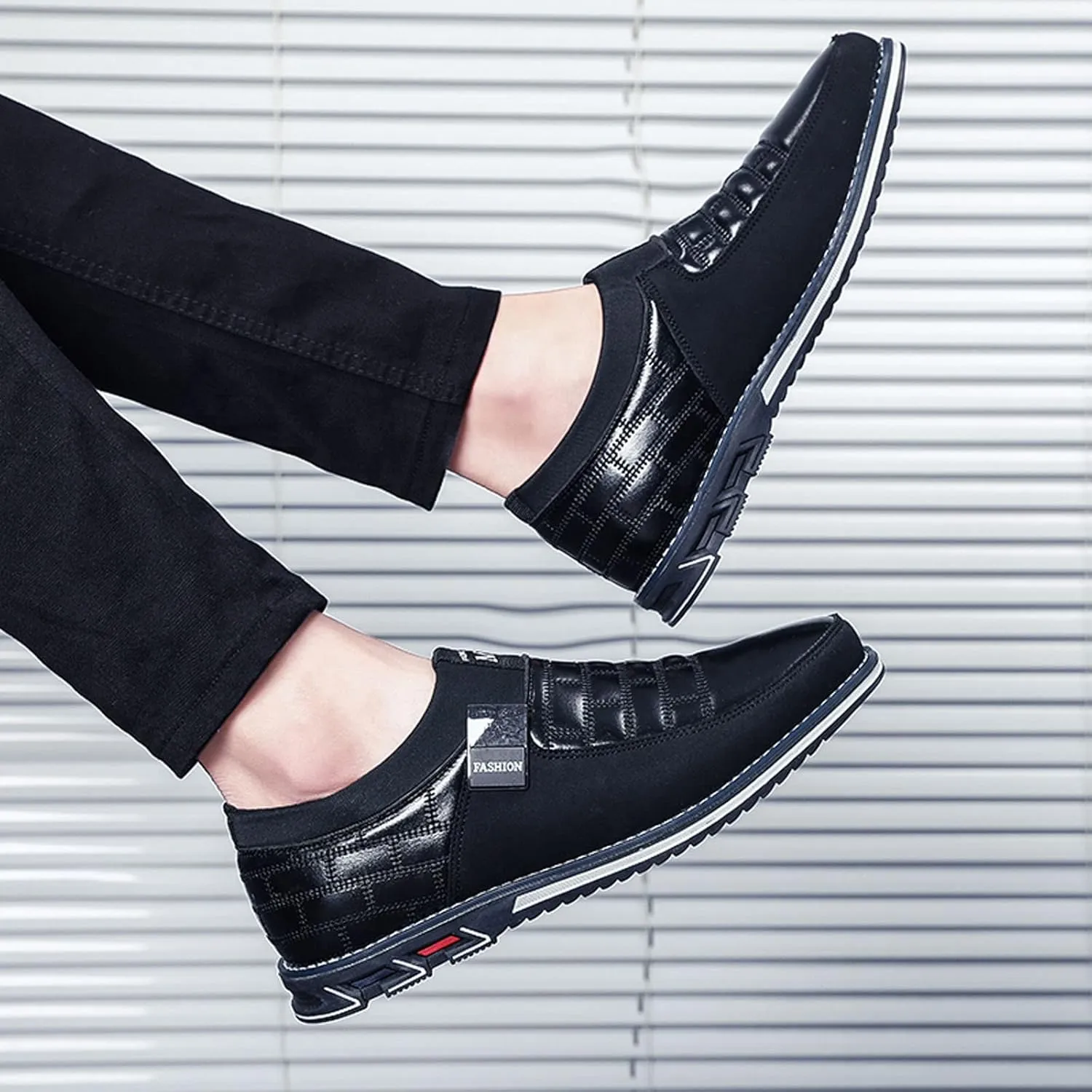 Meidiastra Men Casual Shoes Fashion Walking Shoes Loafers Casual Business Leather Shoes Flat Driving Shoes Dress Sneakers for Male