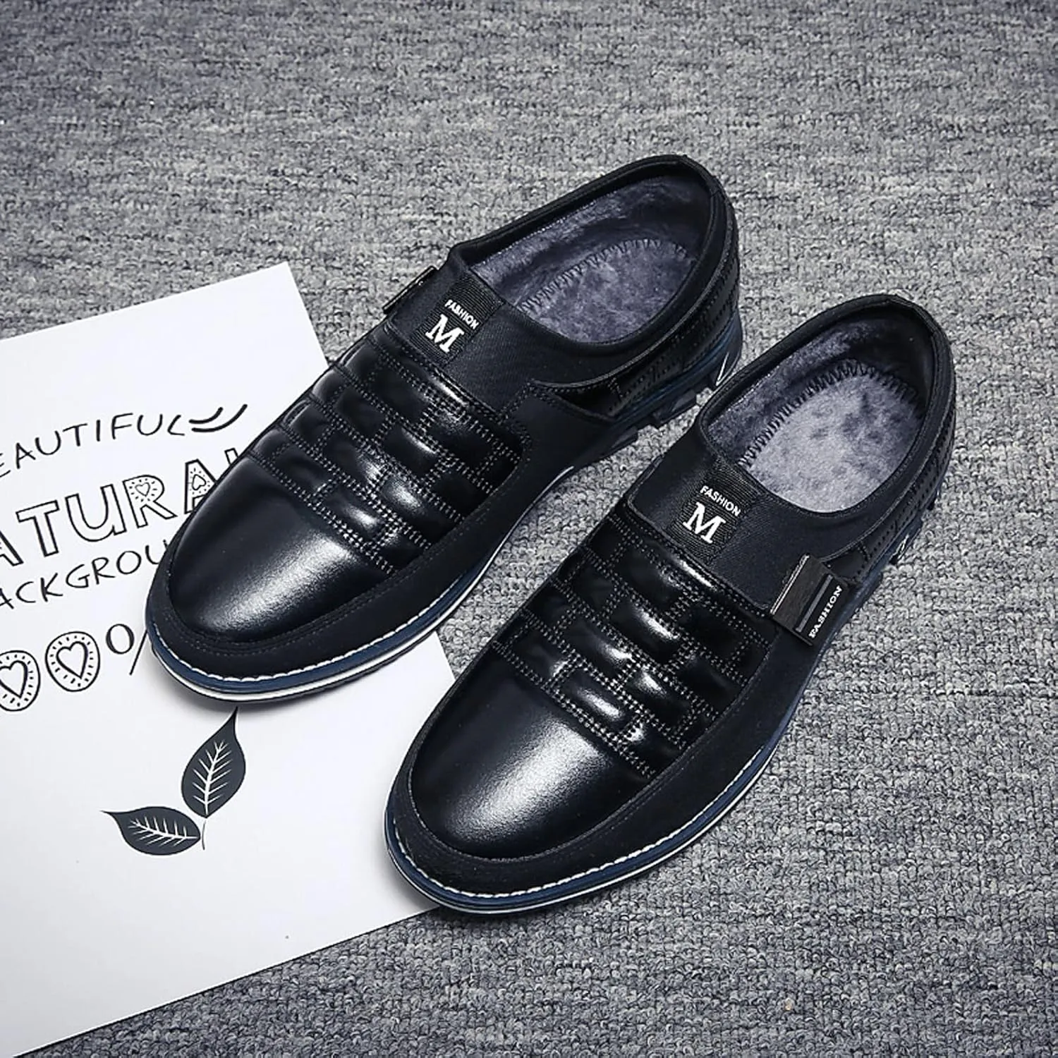 Meidiastra Men Casual Shoes Fashion Walking Shoes Loafers Casual Business Leather Shoes Flat Driving Shoes Dress Sneakers for Male