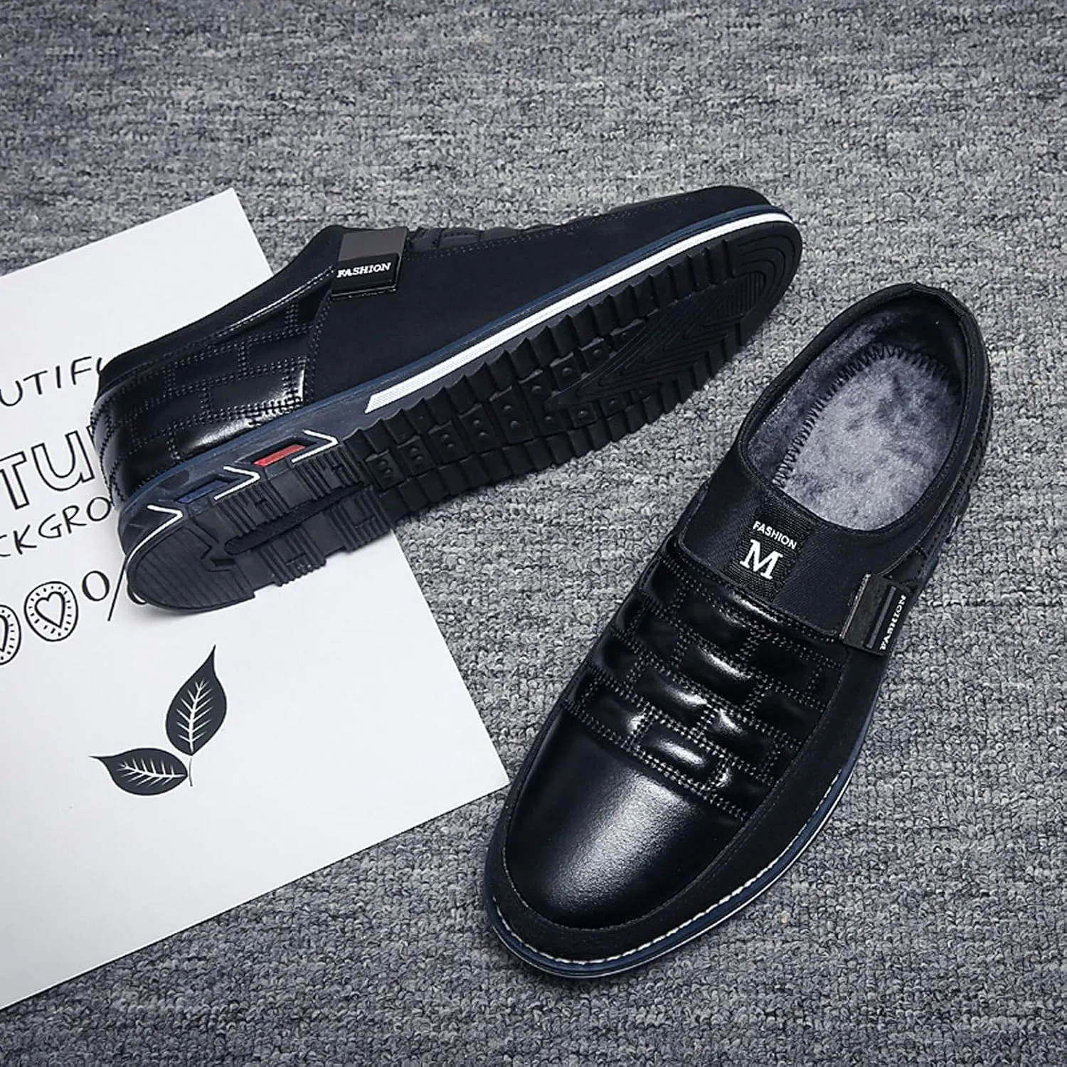 Meidiastra Men Casual Shoes Fashion Walking Shoes Loafers Casual Business Leather Shoes Flat Driving Shoes Dress Sneakers for Male