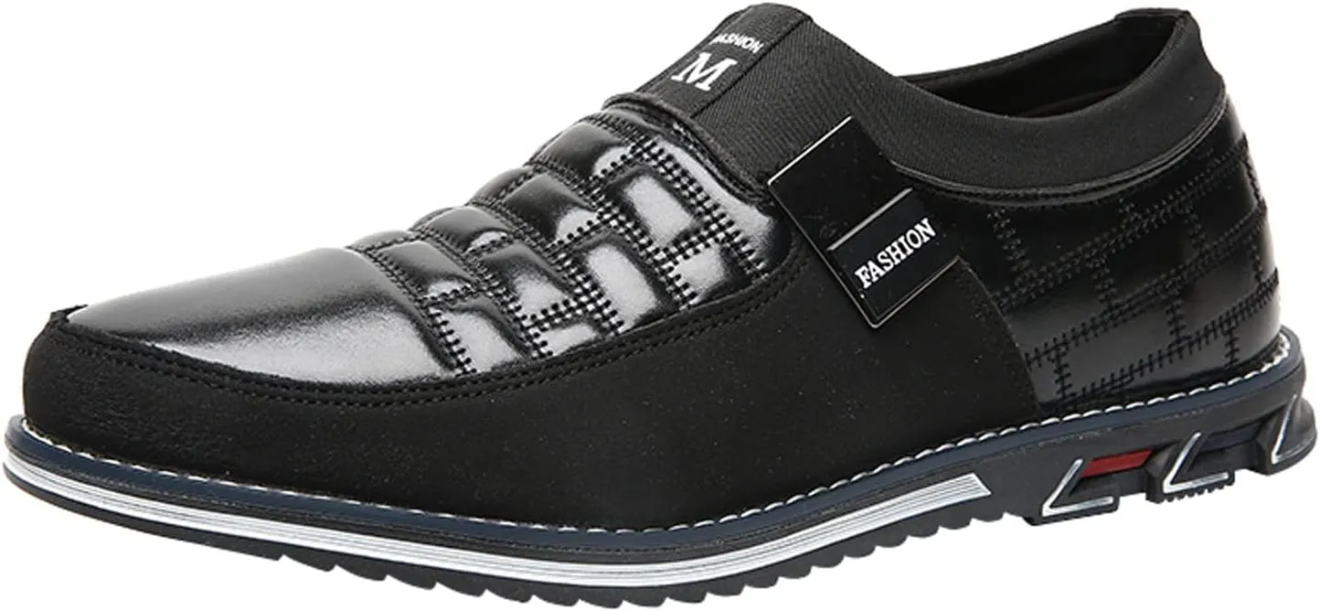 Meidiastra Men Casual Shoes Fashion Walking Shoes Loafers Casual Business Leather Shoes Flat Driving Shoes Dress Sneakers for Male