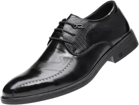 Men's Leather Oxford Dress Shoes - Stylish Formal Business Footwear for Men