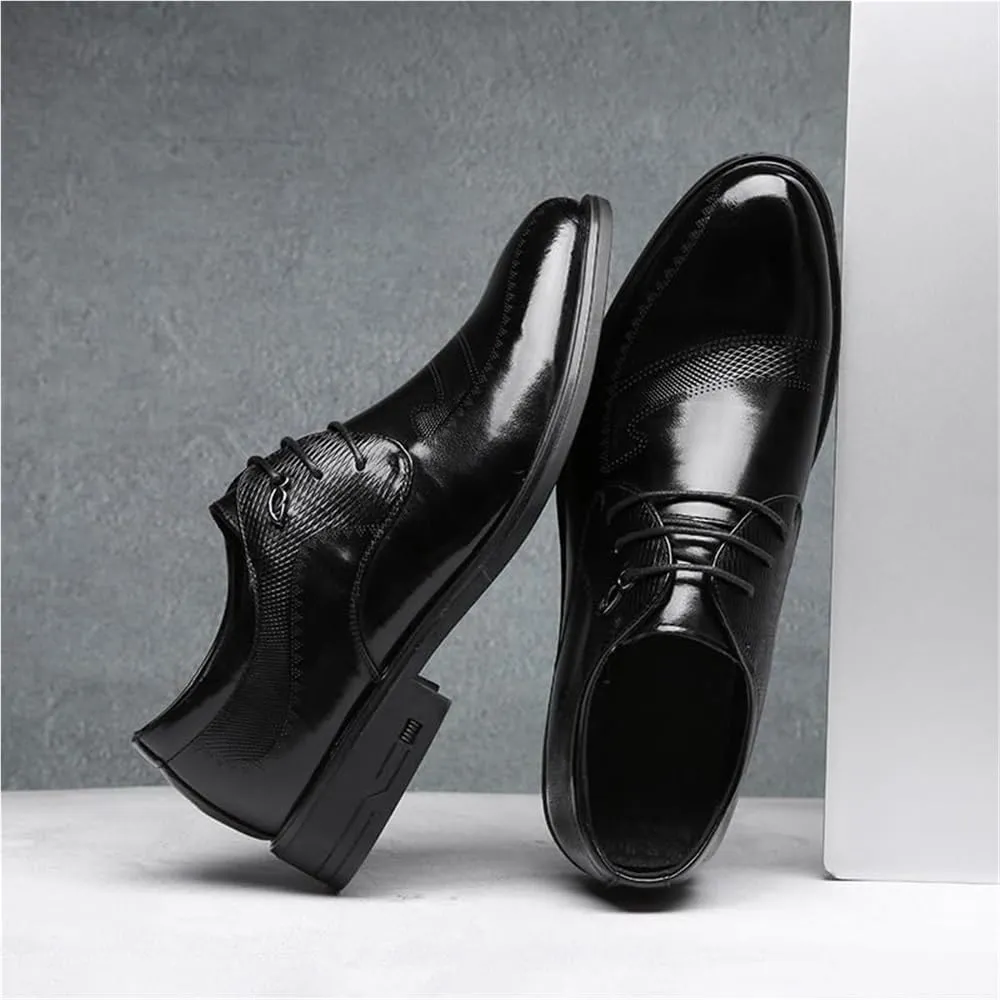 Men's Leather Oxford Dress Shoes - Stylish Formal Business Footwear for Men