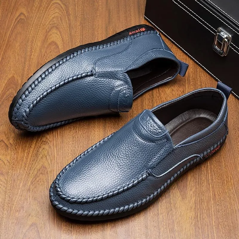 Mens Slip On Shoes with Arch Support - Breathable Casual Loafers Shoes for Plantar Fasciitis - Orthopedic Mens Boat Shoes for Daily Walking