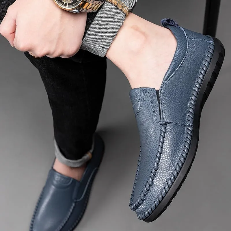 Mens Slip On Shoes with Arch Support - Breathable Casual Loafers Shoes for Plantar Fasciitis - Orthopedic Mens Boat Shoes for Daily Walking