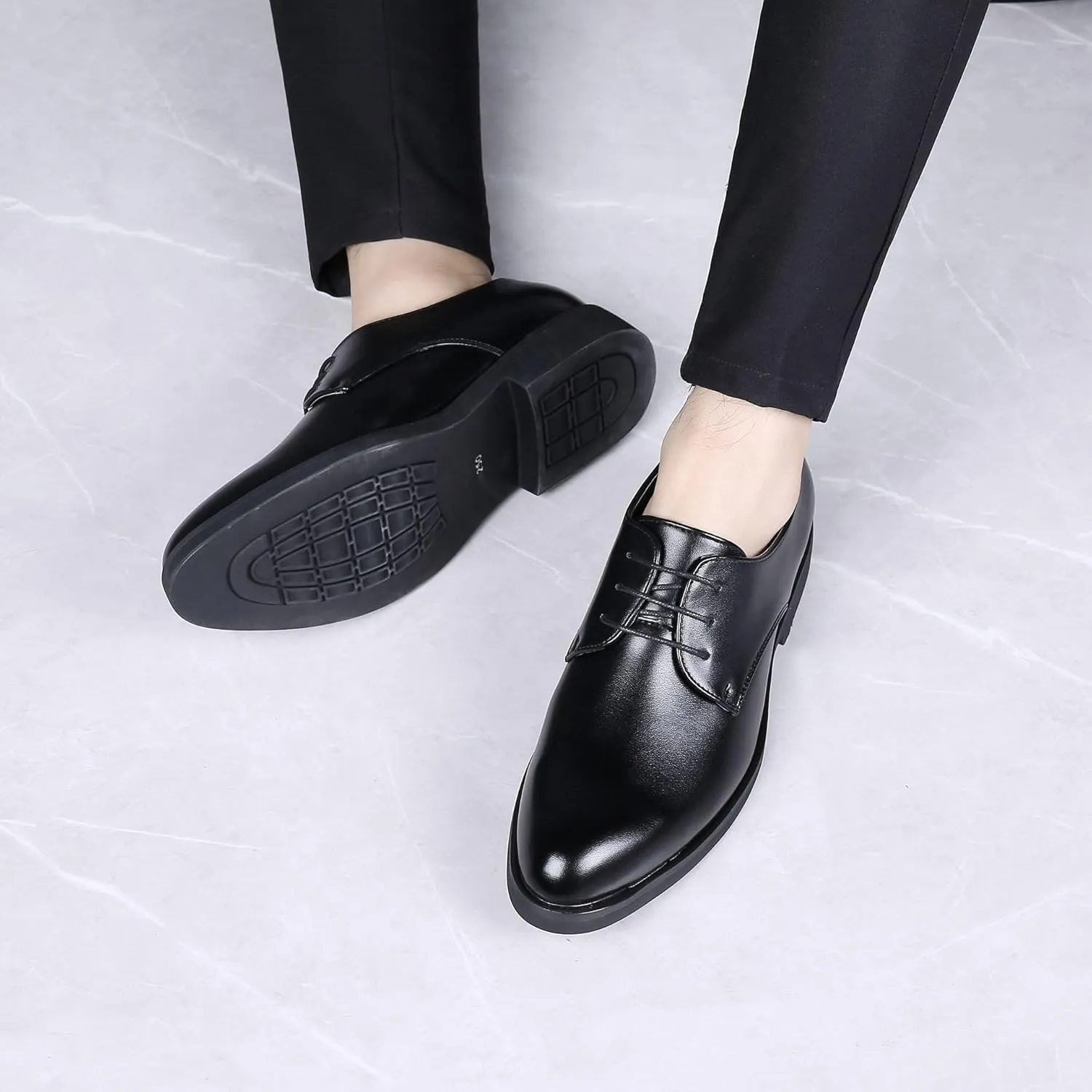 Oxford Shoes for Men New Men's Breathable Leather Shoes, Soft Black Leather Casual & Business Dress Shoes, Comfortable Spring & Autumn Shoes for Men, Formal & Casual Soft Bottom Oxfords