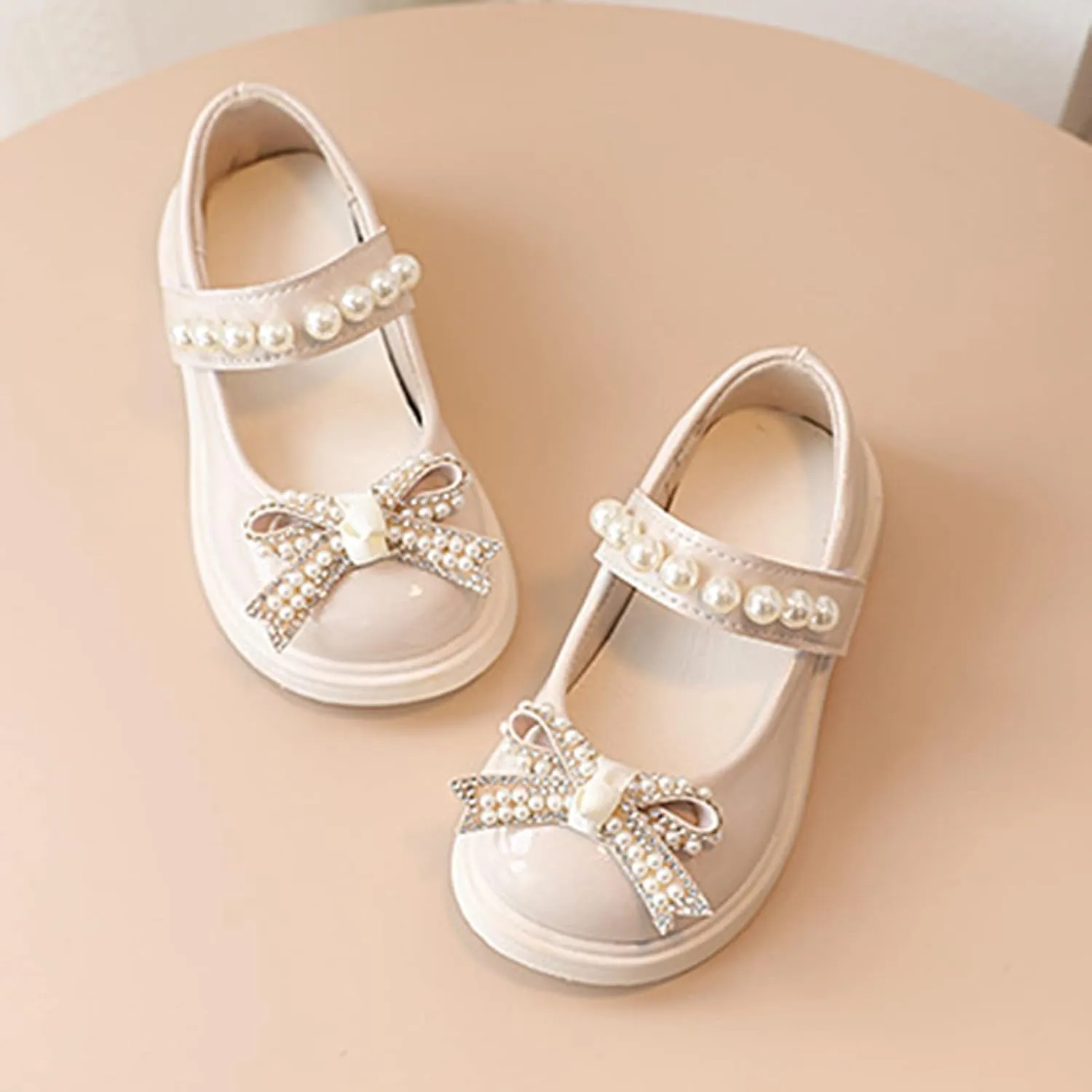 Sandals for Big Girls Size 5 Girls Sandals Children Shoes Pearl Bow Tie Hook Puppy Slippers for Toddler Girls