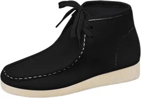 Suede Chukka Boots Women Casual Moccasin Boots Wallabee Boot Shoes Comfort Lightweight Desert Boots Kickers Shoes
