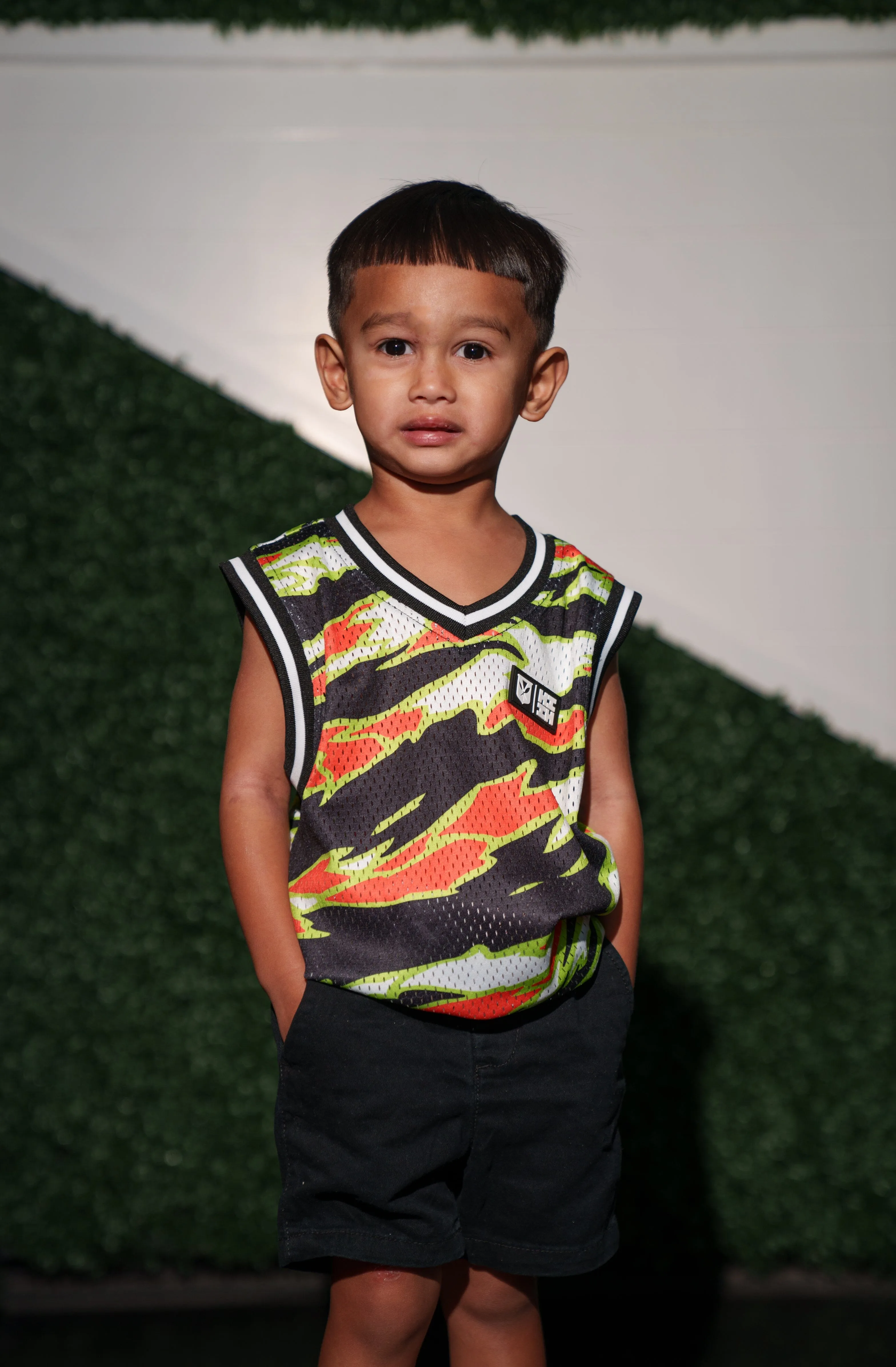 Mini Tiger Safety Camo Collection Kids Basketball Jersey - Final Sale