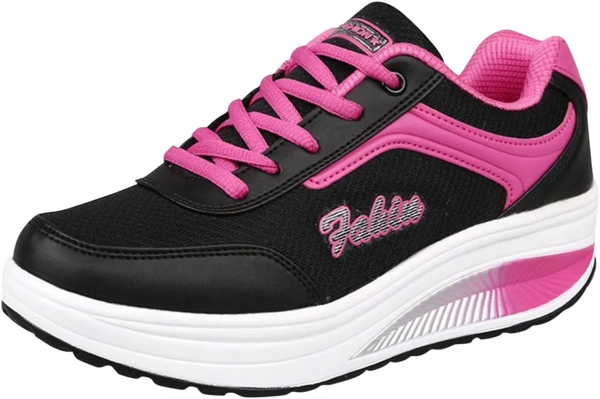 Walking Shoes Women Soft Comfy Running Shoe Fashion Lace up Sneakers Casual Lightweight Tennis Sneaker