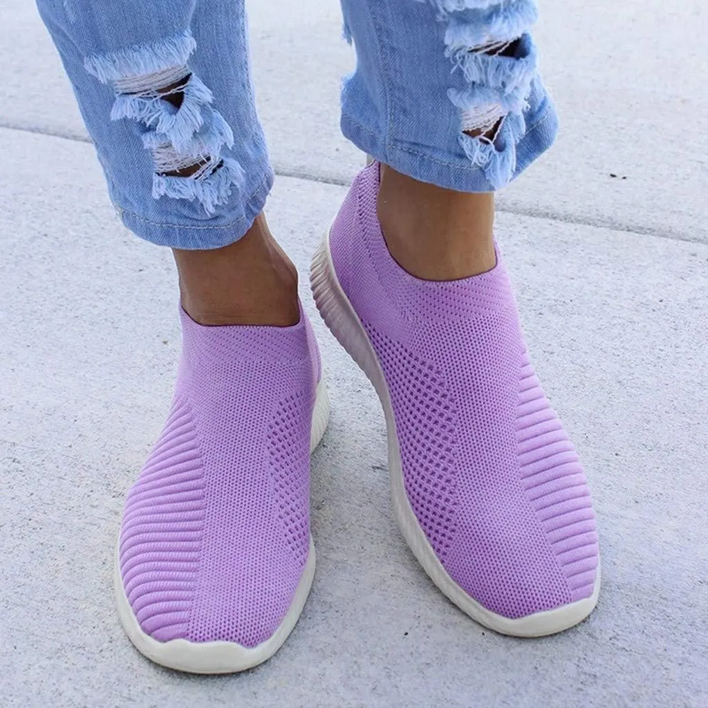 Women's Slip On Walking Shoes Running Comfortable Tennis Shoes Womens Lightweight Casual Work Shoes White Platform Sneakers Red Tennis Shoe White Loafers