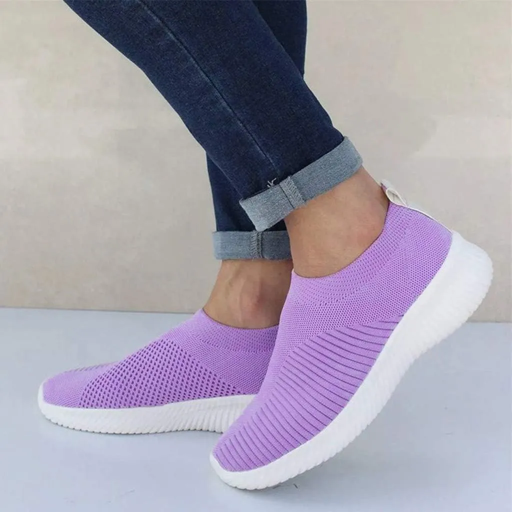 Women's Slip On Walking Shoes Running Comfortable Tennis Shoes Womens Lightweight Casual Work Shoes White Platform Sneakers Red Tennis Shoe White Loafers